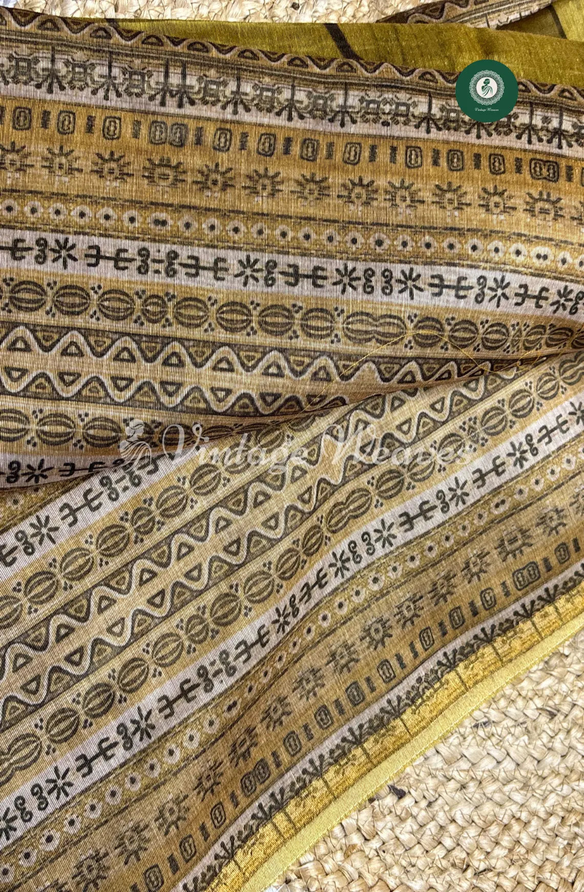 Chanderi Silk Saree With Zari Border-Green