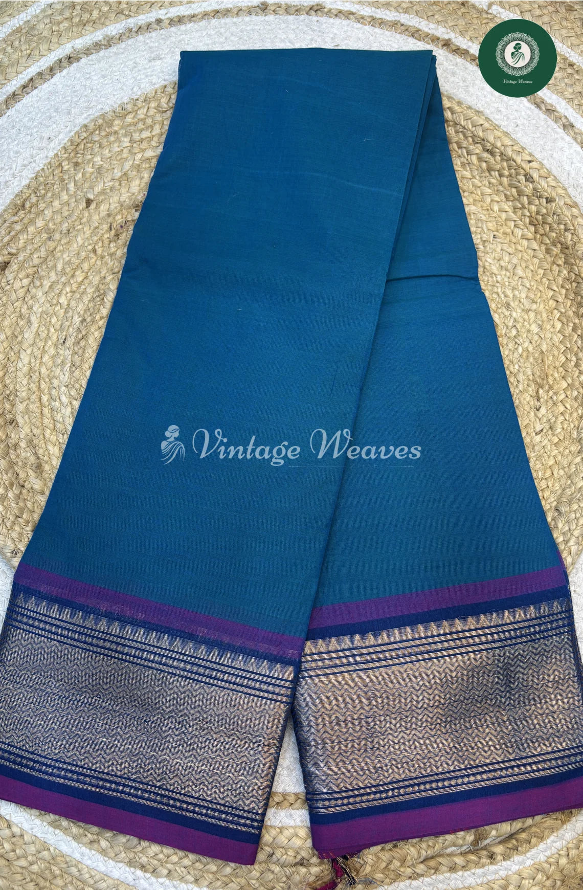 Chettinad Cotton Saree-Skyblue