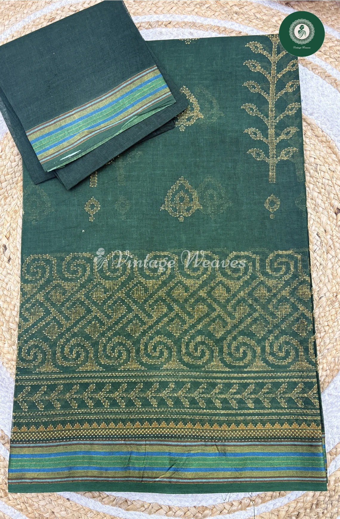 Daily Wear Cotton Printed-Leaf