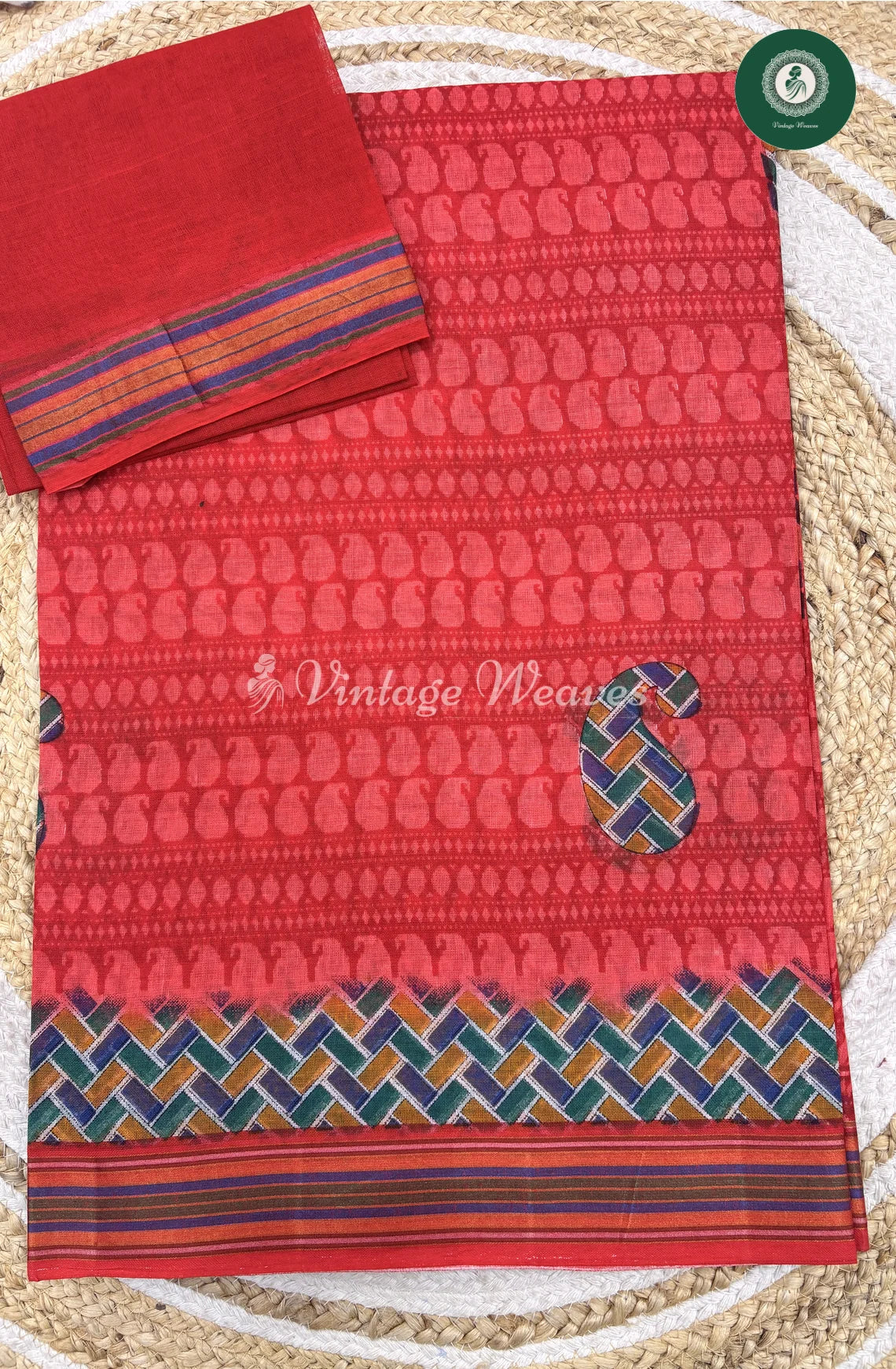 Daily Wear Cotton Printed-Pink