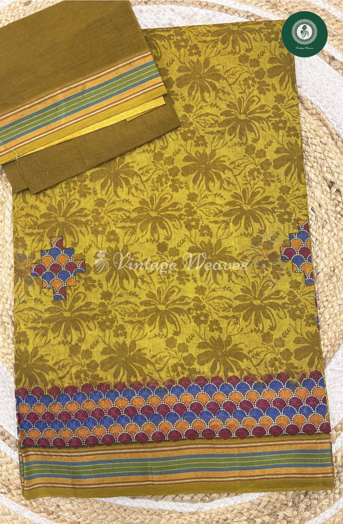 Daily Wear Cotton Printed-yellow