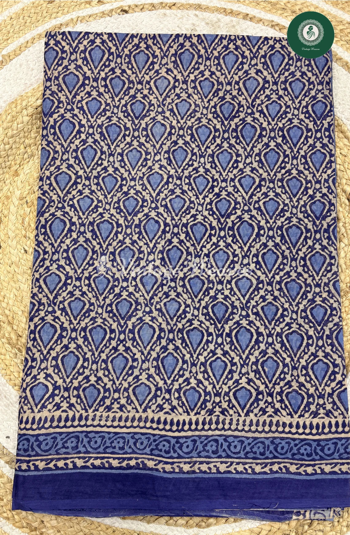 Daily Wear Cotton PrintedDrops-Blue