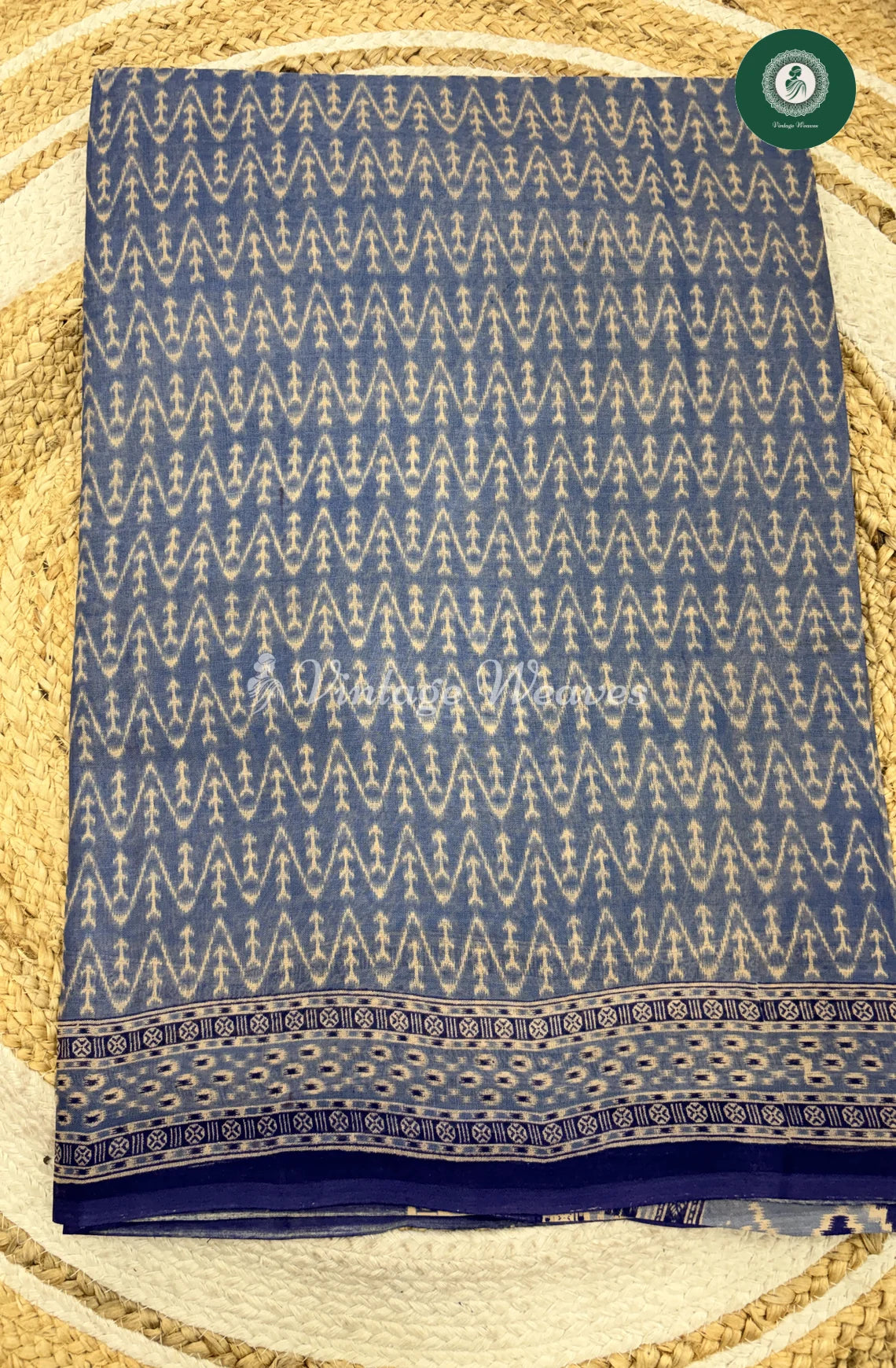 Daily Wear Cotton PrintedZigZag-Blue_1