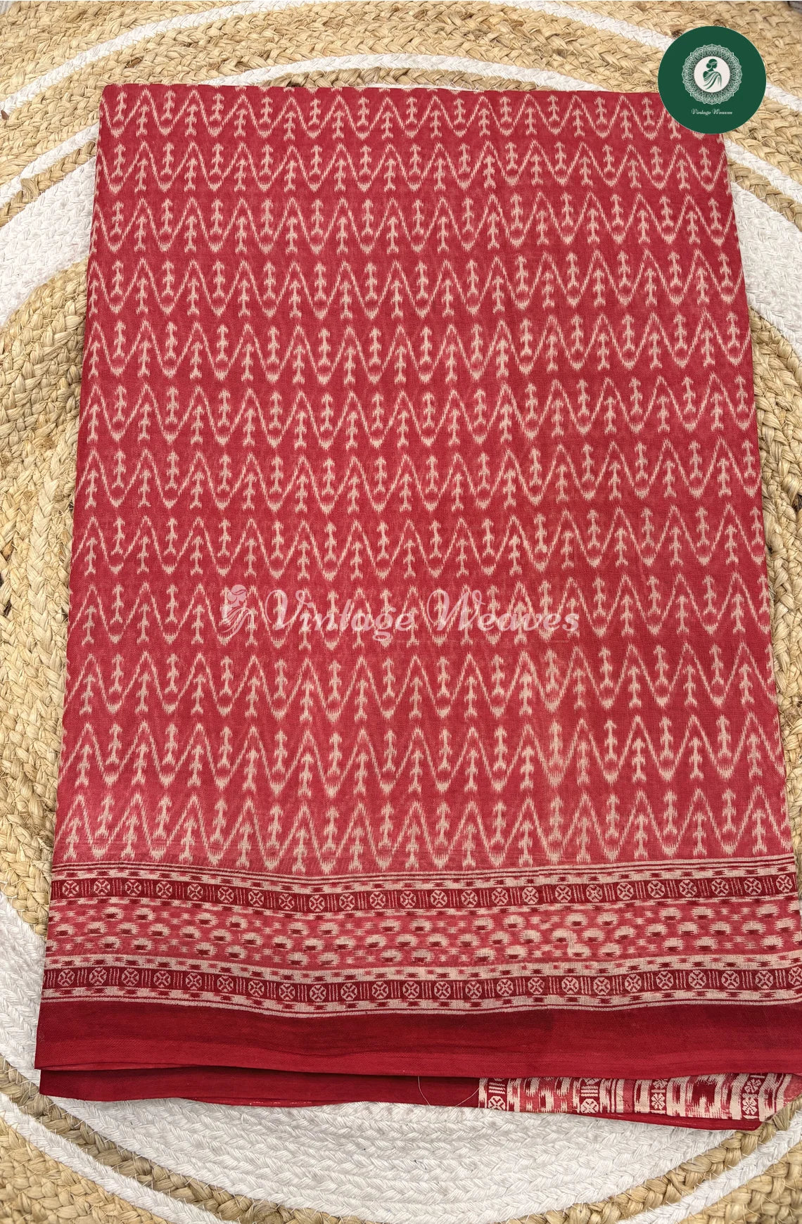 Daily Wear Cotton PrintedZigZag-Red