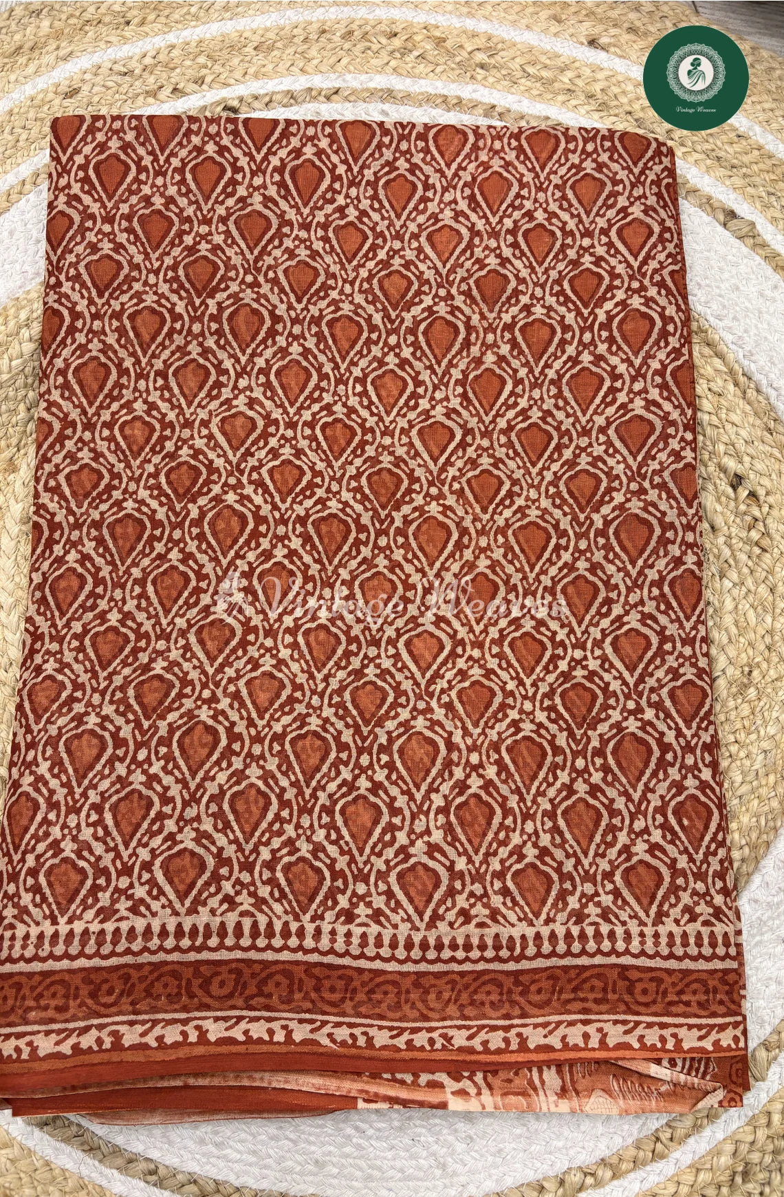 Daily Wear Cotton Printeddrops-Brown