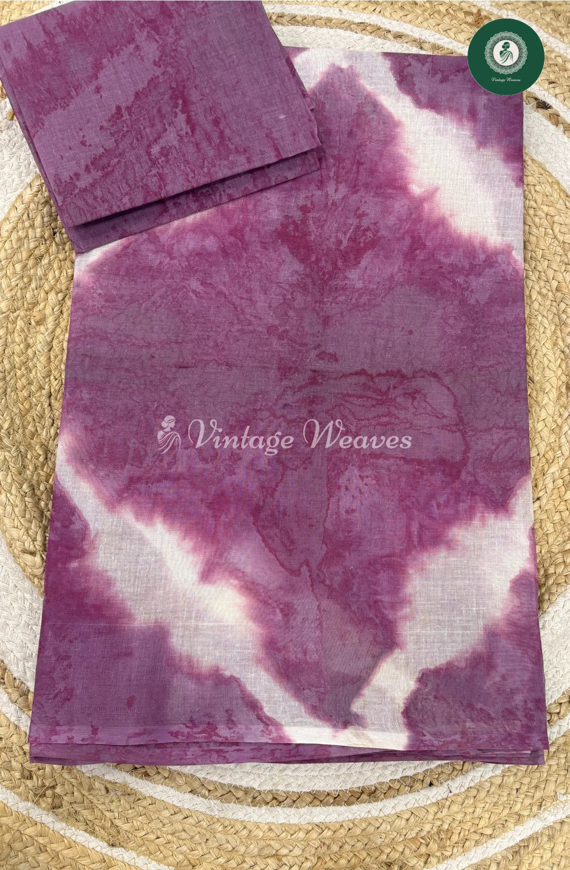 Daily Wear Cotton Saree -LightPurple