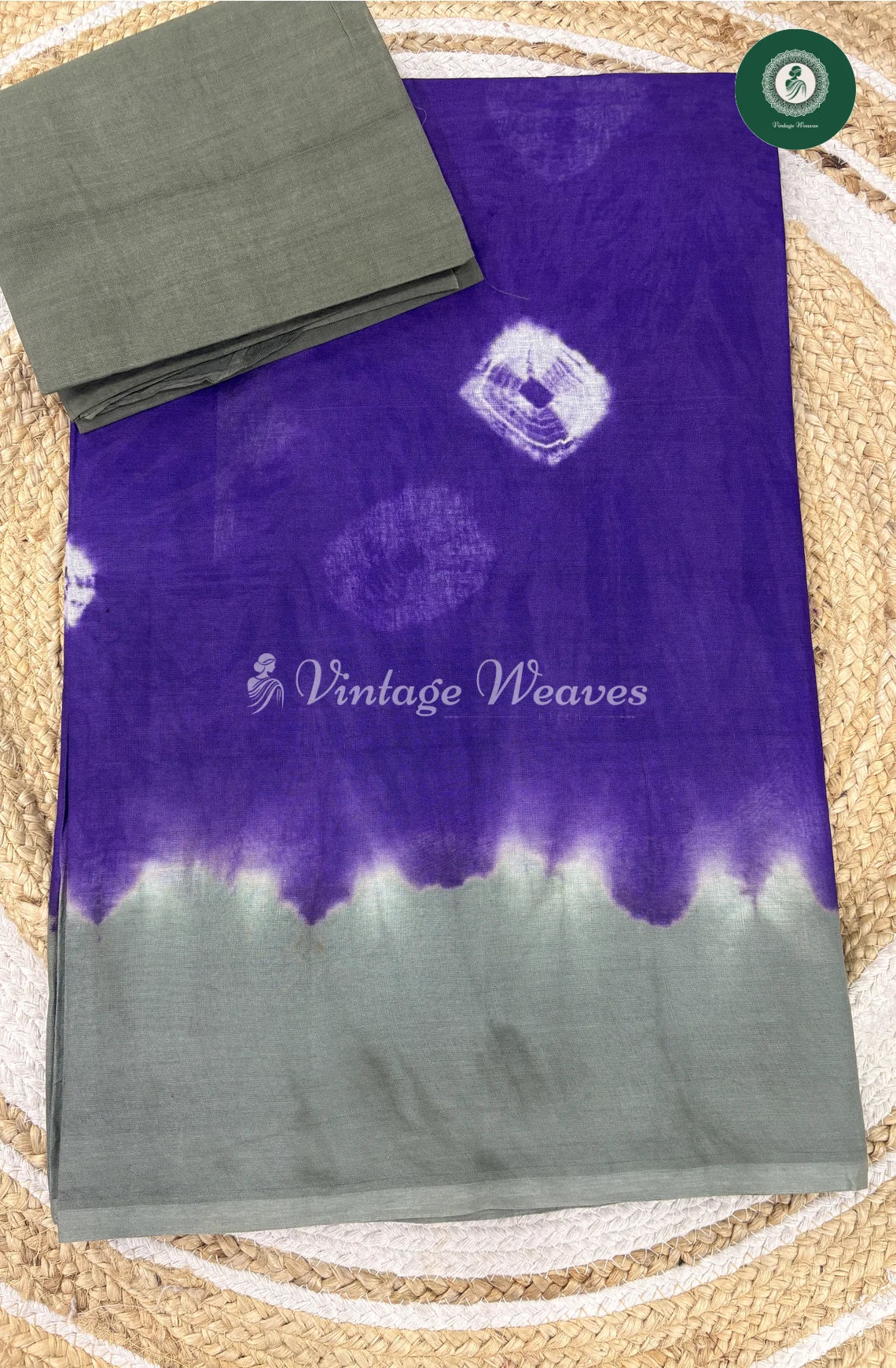 Daily Wear Cotton Saree -PurplewithGrey