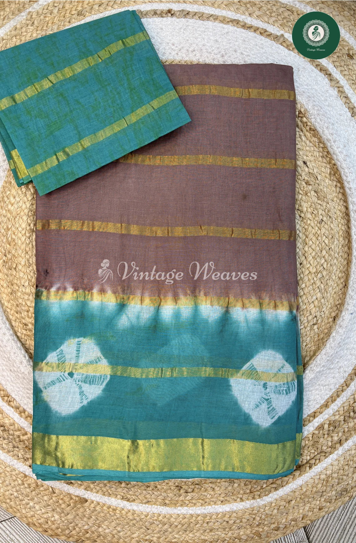 Daily Wear Cotton Saree-Ramagreenborder