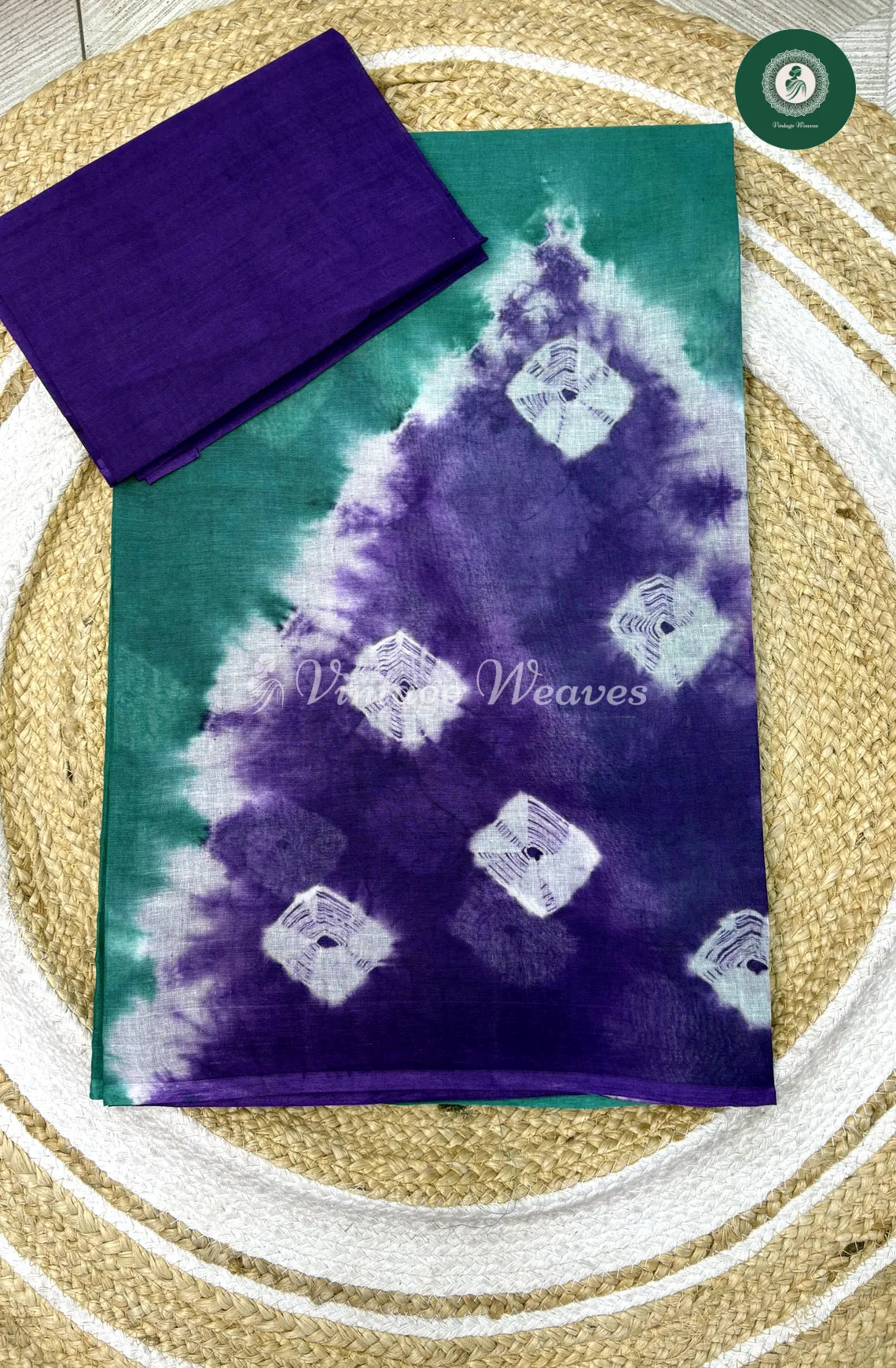 Daily Wear Cotton Triangle-Ramagreen With Purple