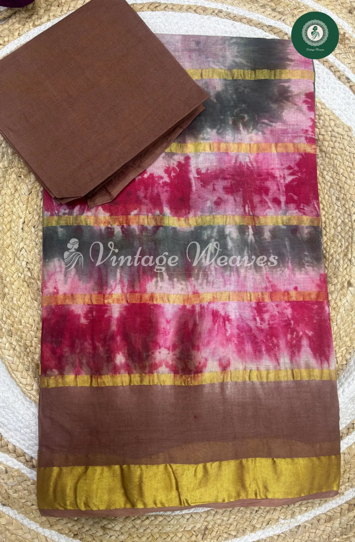 Dailywear Cotton Saree-Pink