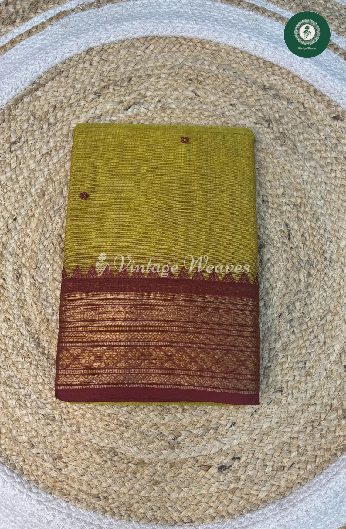 Kanchi Cotton WithButta-Green