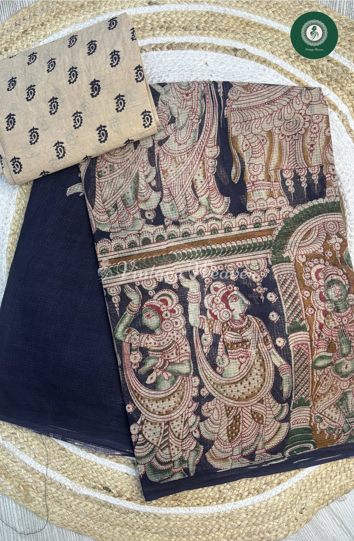 Light Weight Kota Cotton KalamkariPrint-Blue