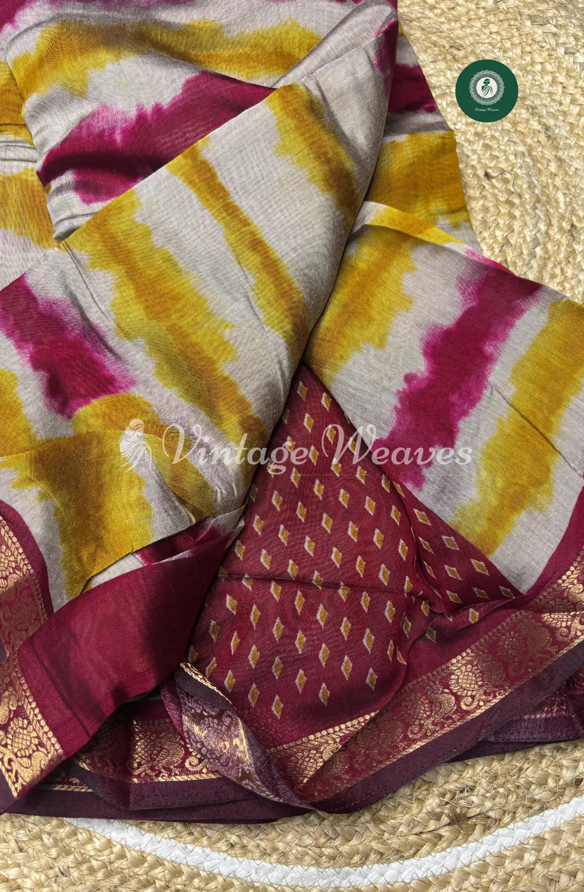 Mangalagiri Silk Saree With Peacock Design-Red