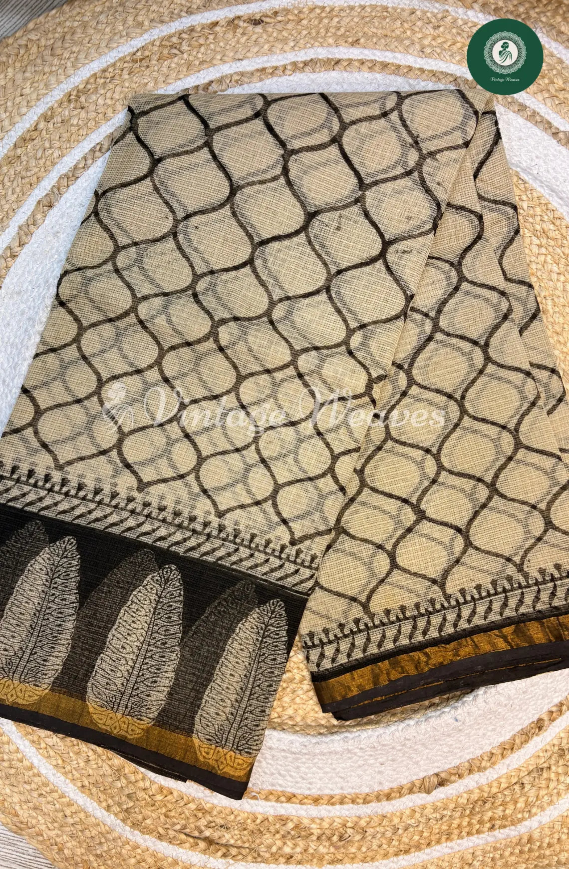 Premium Kota Cotton Saree-Ivory1
