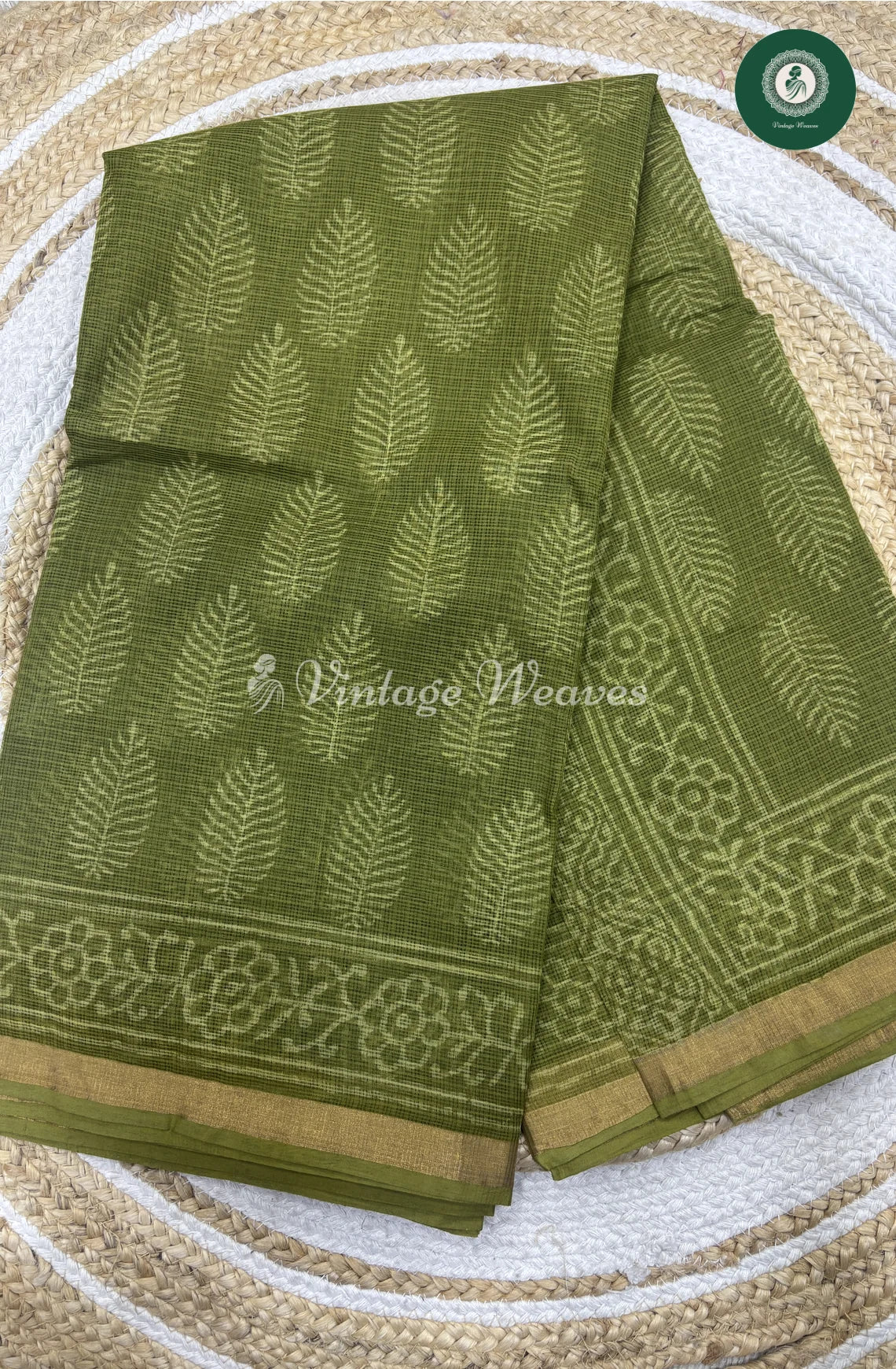 Premium Kota Cotton -Green Leaf