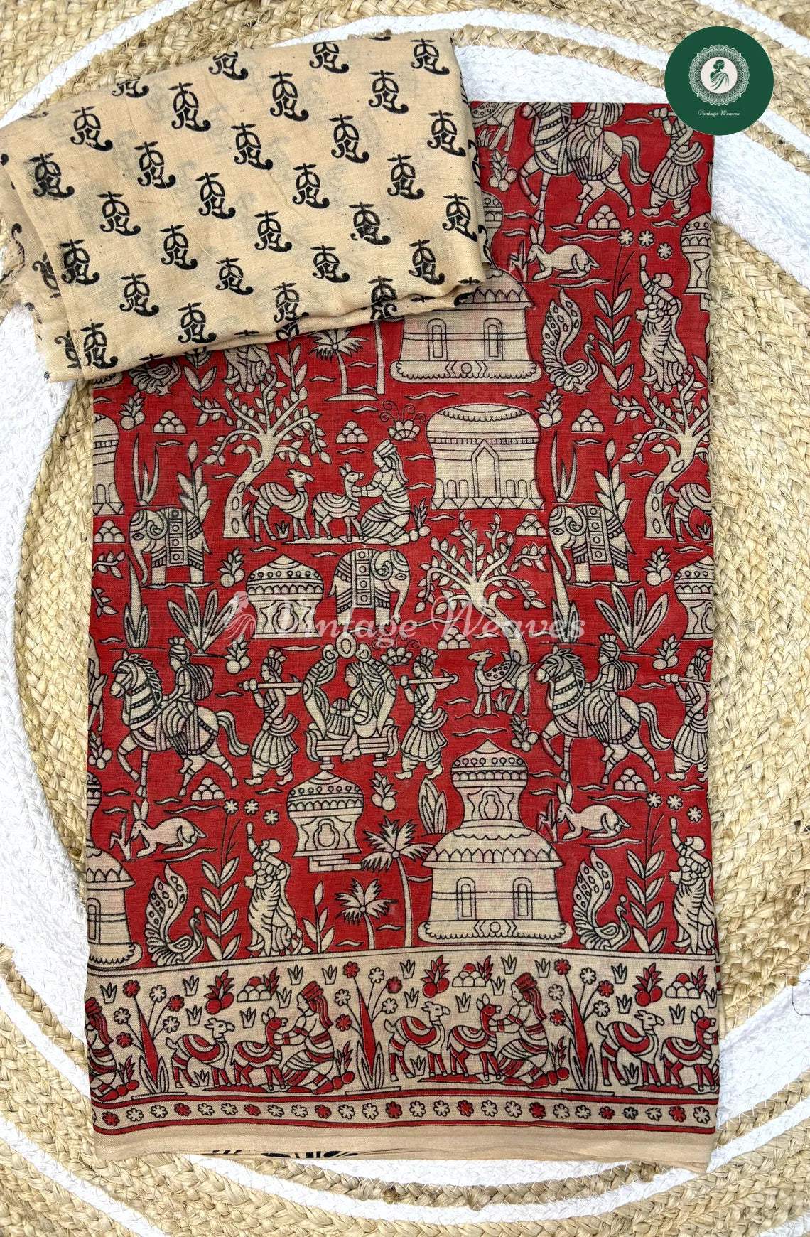 Soft Malai Cotton Saree Flower-Blue