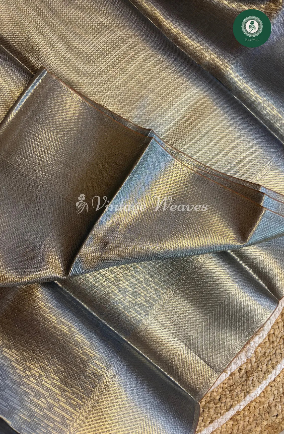 Tissue Silk Saree-Blue
