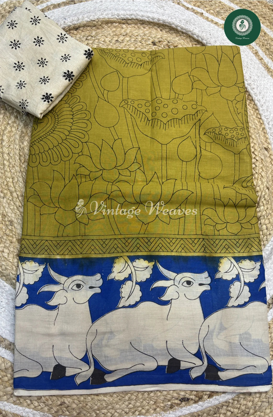 VerySoft Malai Cotton with CowPrint-Green