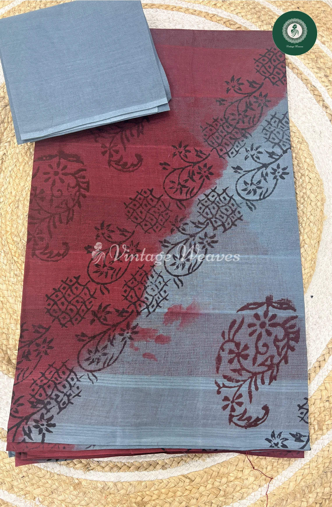Budget Kota Cotton Saree -Grey