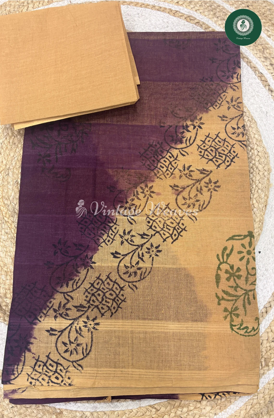 Budget Kota Cotton Saree -Marron