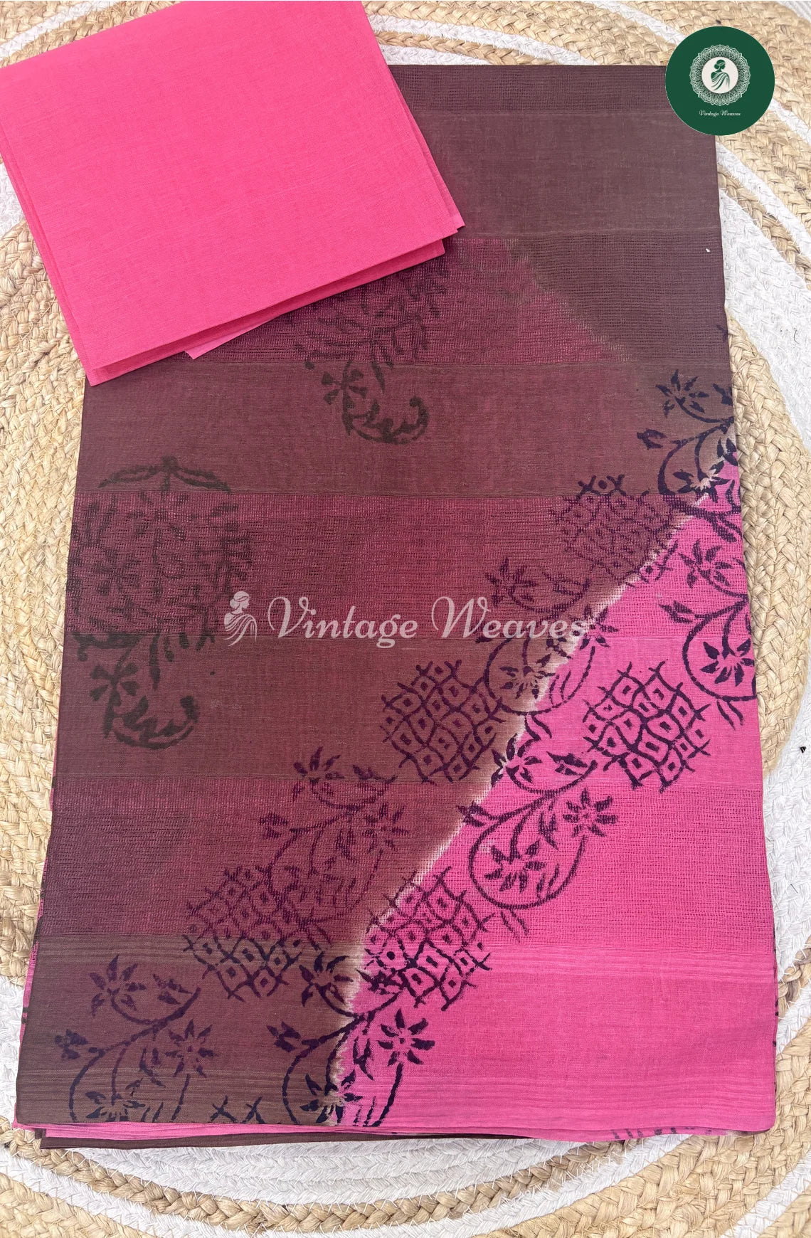 Budget Kota Cotton Saree -Pink
