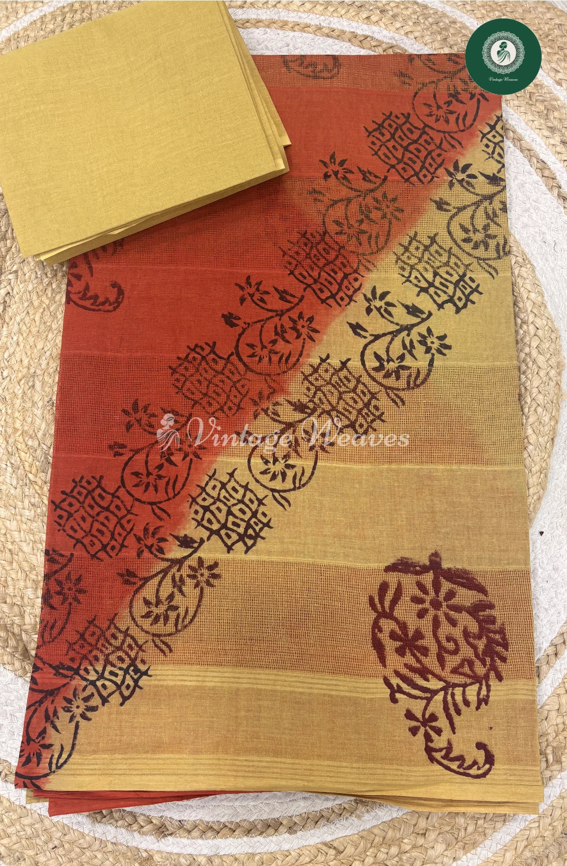 Budget Kota Cotton Saree -Sandel