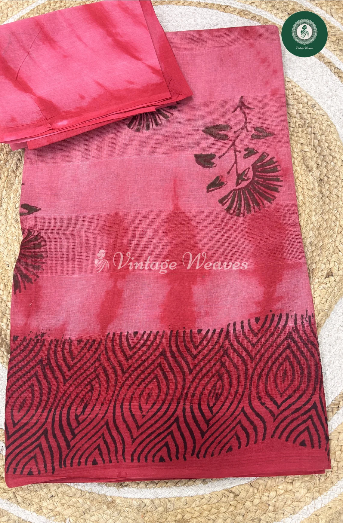 Budget Moonga Cotton Saree -Pink