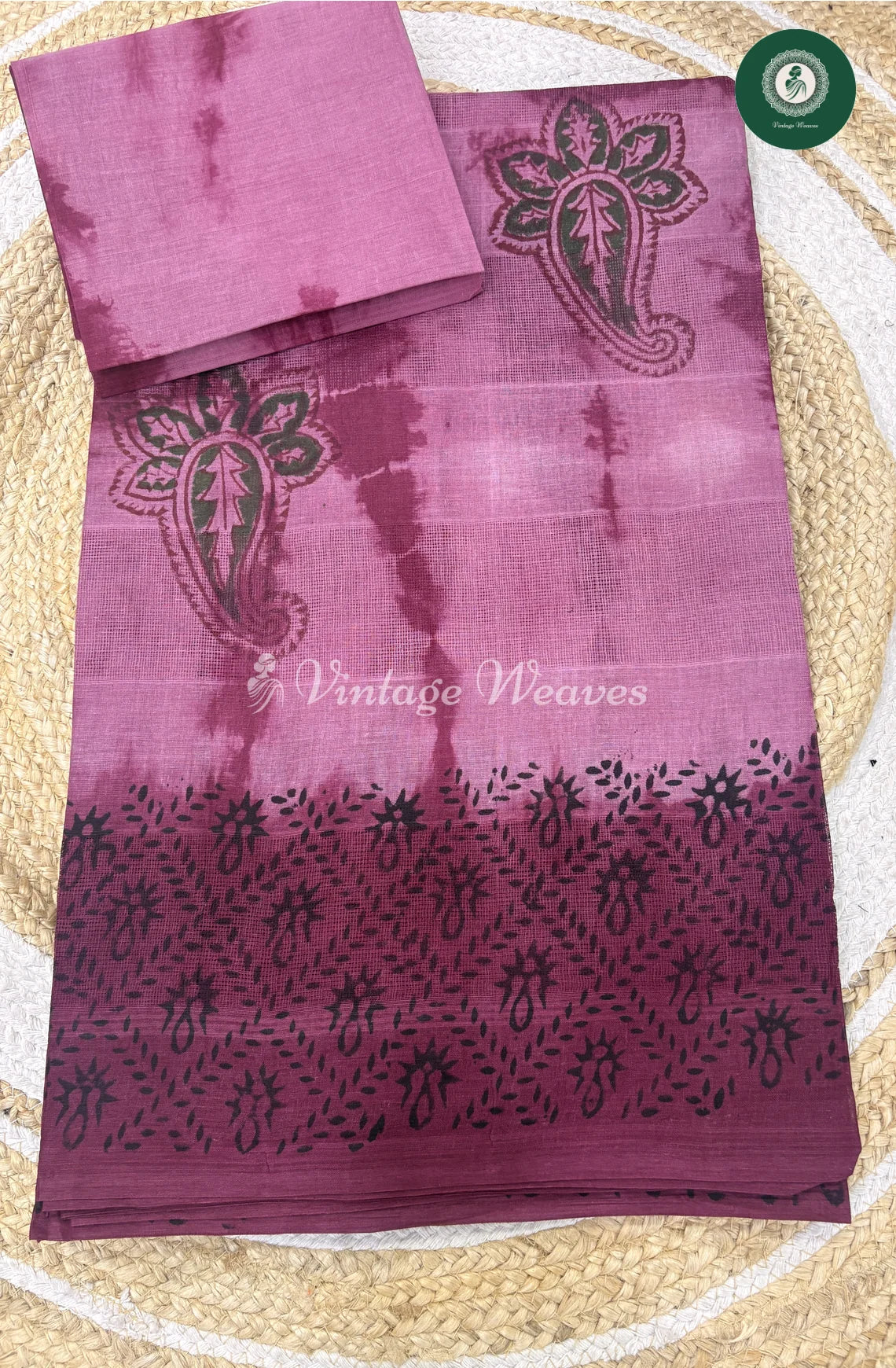 Budget Moonga Cotton Saree -Purple