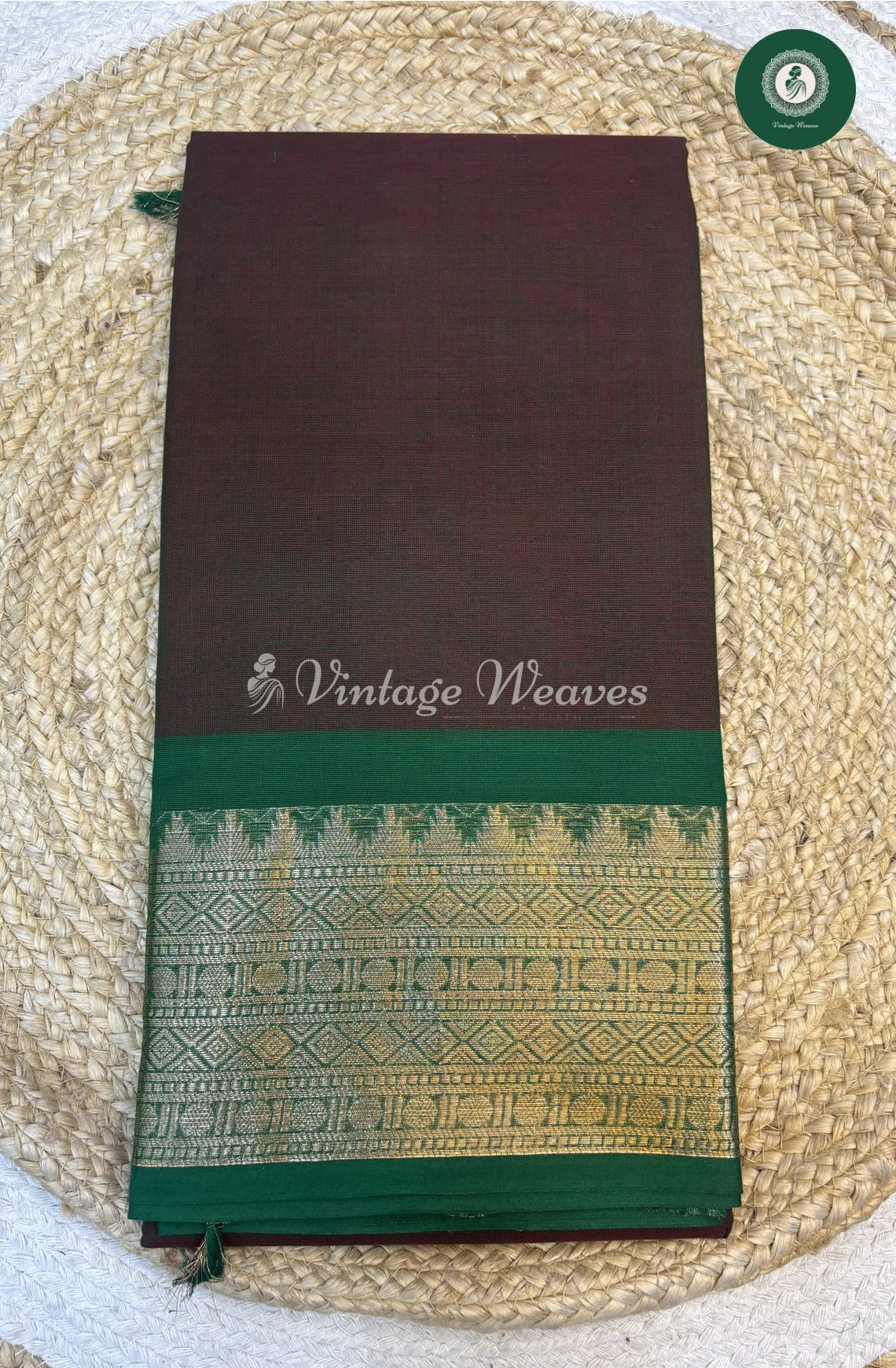 Chettinad Cotton Saree-Brown