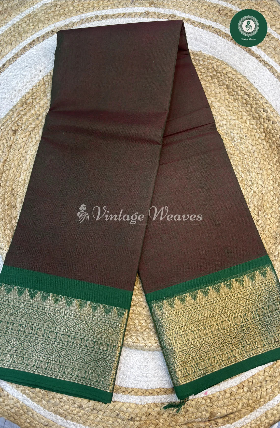 Chettinad Cotton Saree-Brown