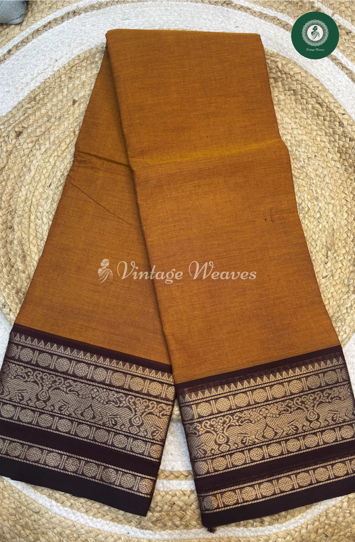 Chettinad Cotton Saree-Yellow (1)