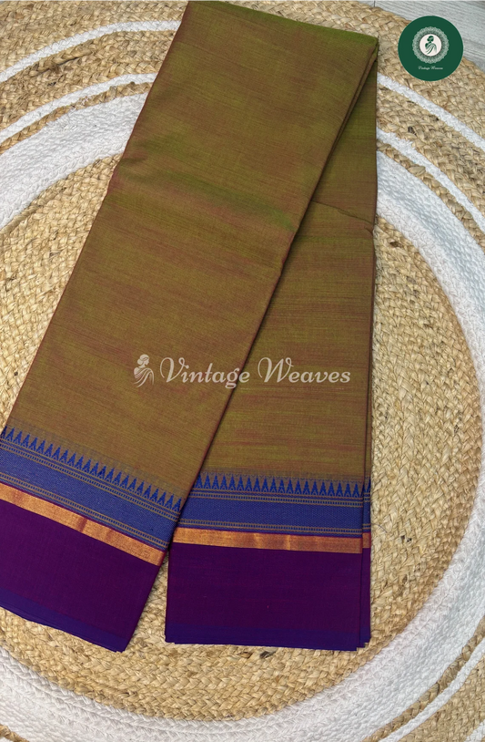 Chettinad Cotton Saree-Mustard