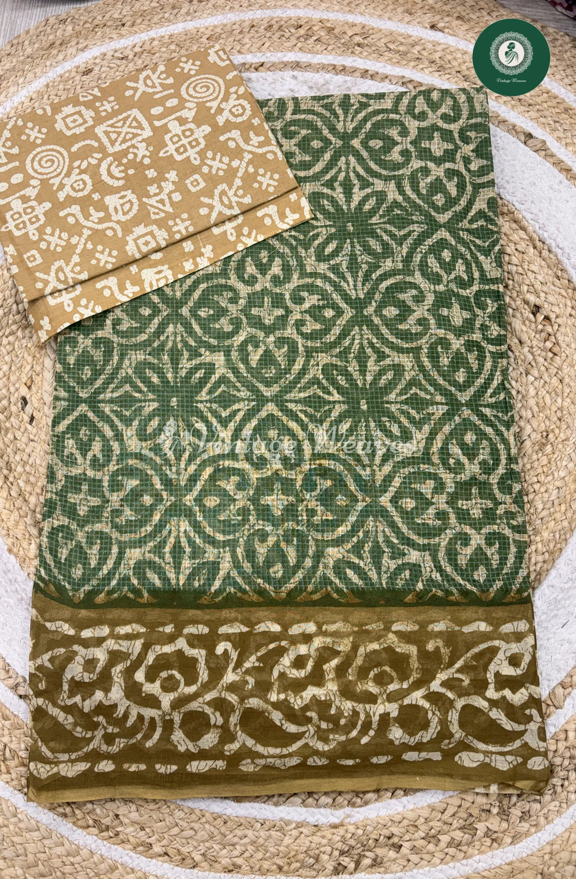 Daily Wear Cotton BatikPrinted-Green