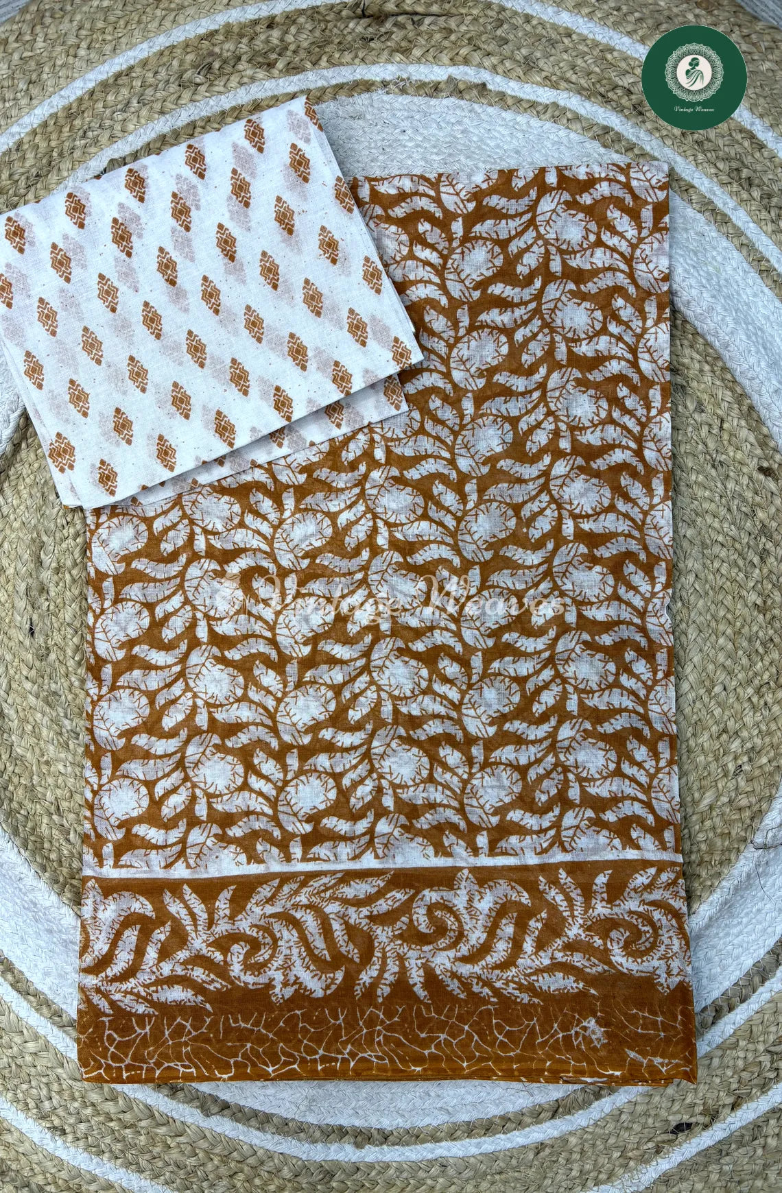 Daily Wear Cotton Mango With White Blouse-Mustard