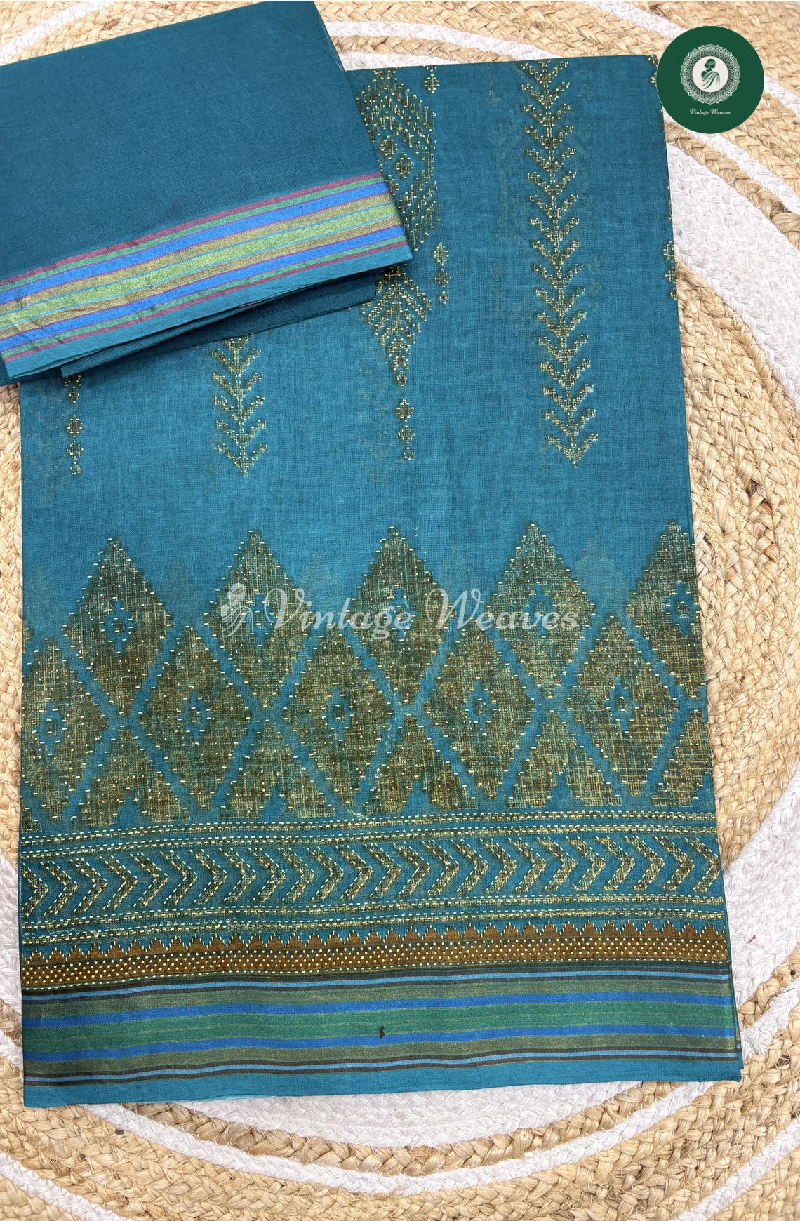Daily Wear Cotton Printed-Blue_1