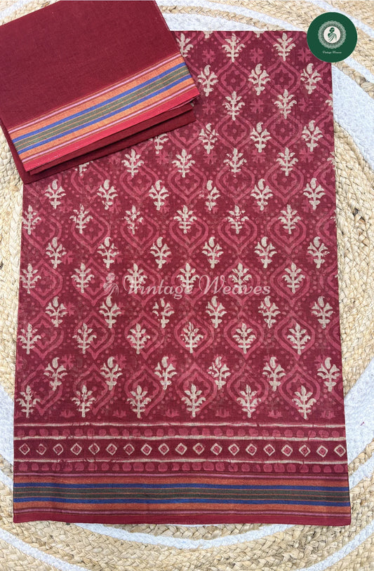 Daily Wear Cotton Printed-Pink1
