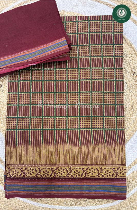 Daily Wear Cotton Printed-checked