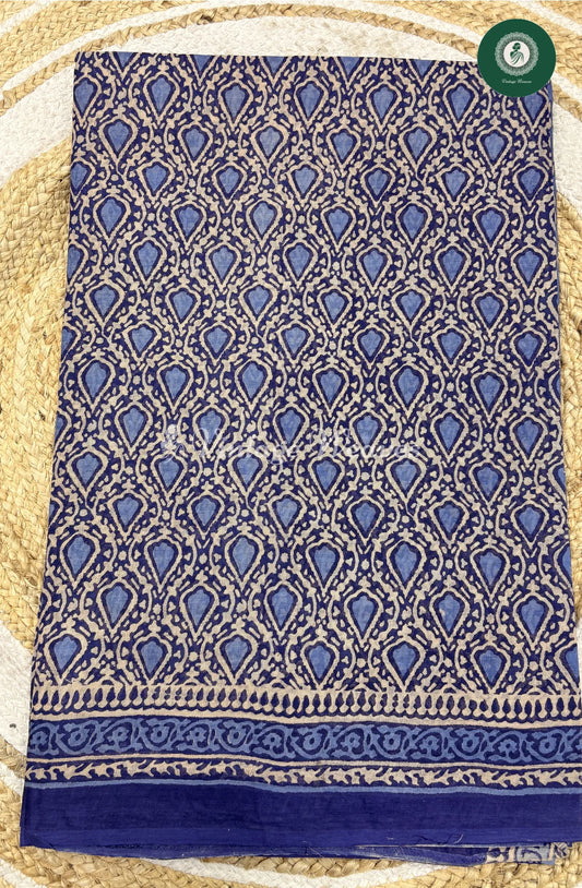 Daily Wear Cotton PrintedDrops-Blue