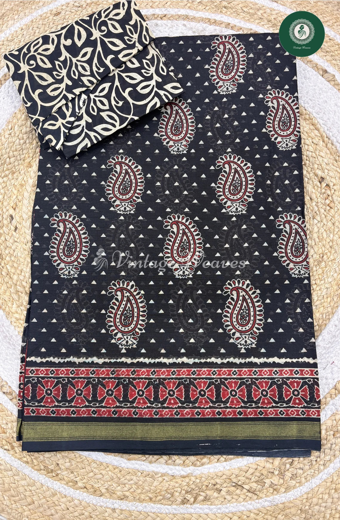 Daily Wear Cotton PrintedMango-Black
