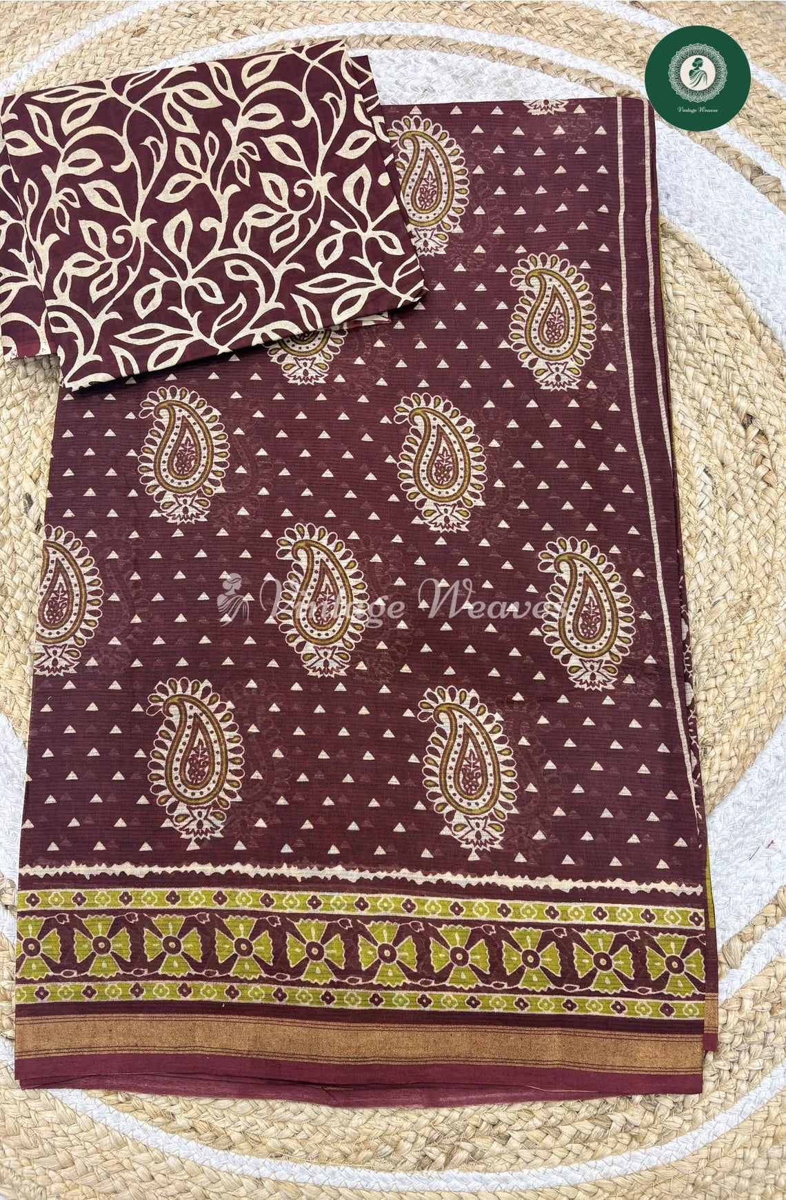 Daily Wear Cotton PrintedMango-Brown