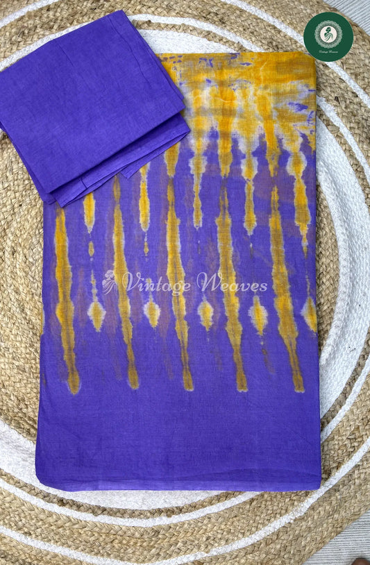 Daily Wear Cotton Saree-Lavender