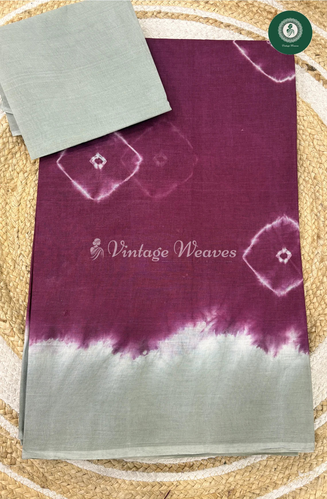 Daily Wear Cotton Saree -PurplewithGrey_1