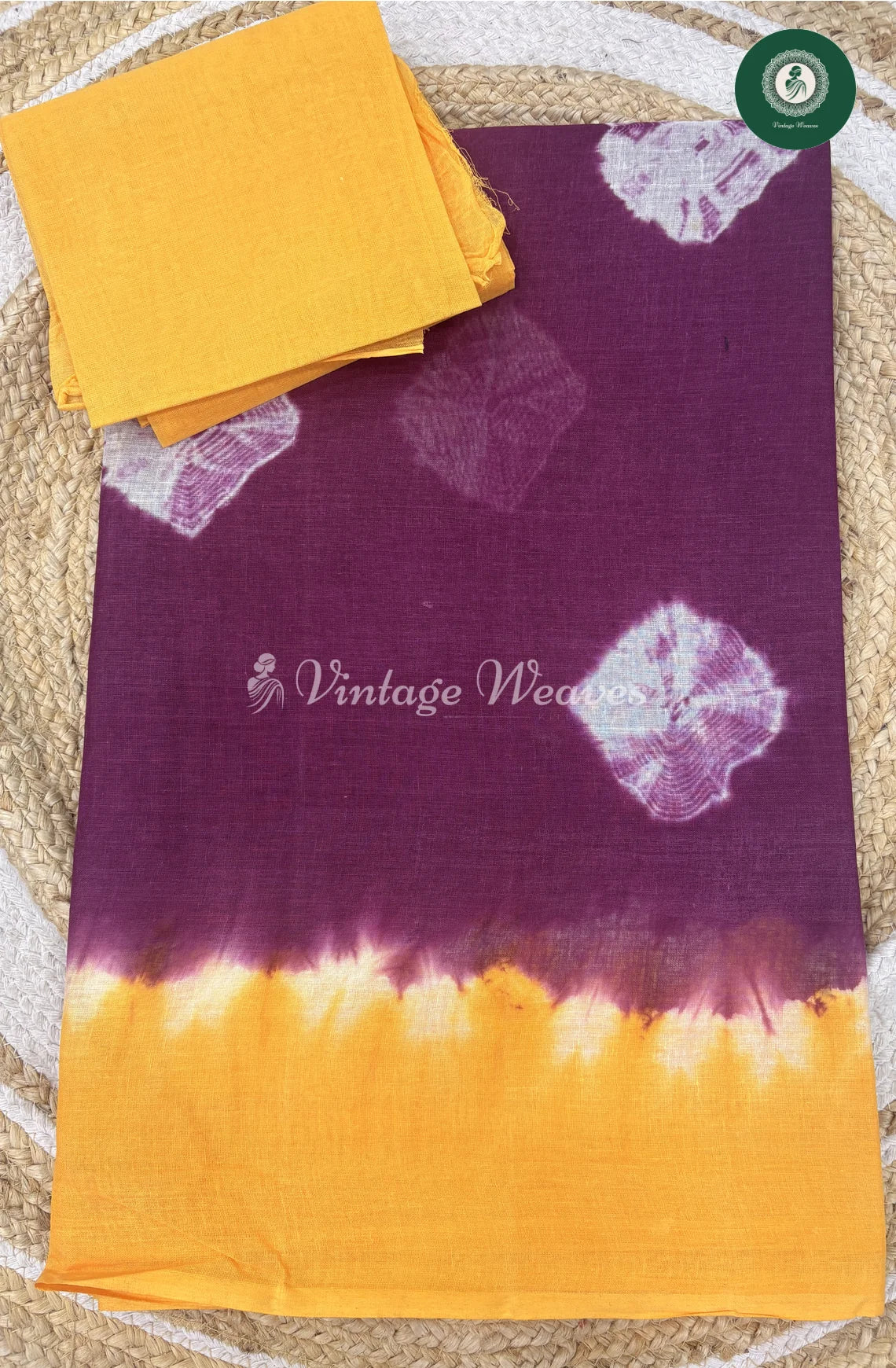 Daily Wear Cotton Saree -WinewithYellow