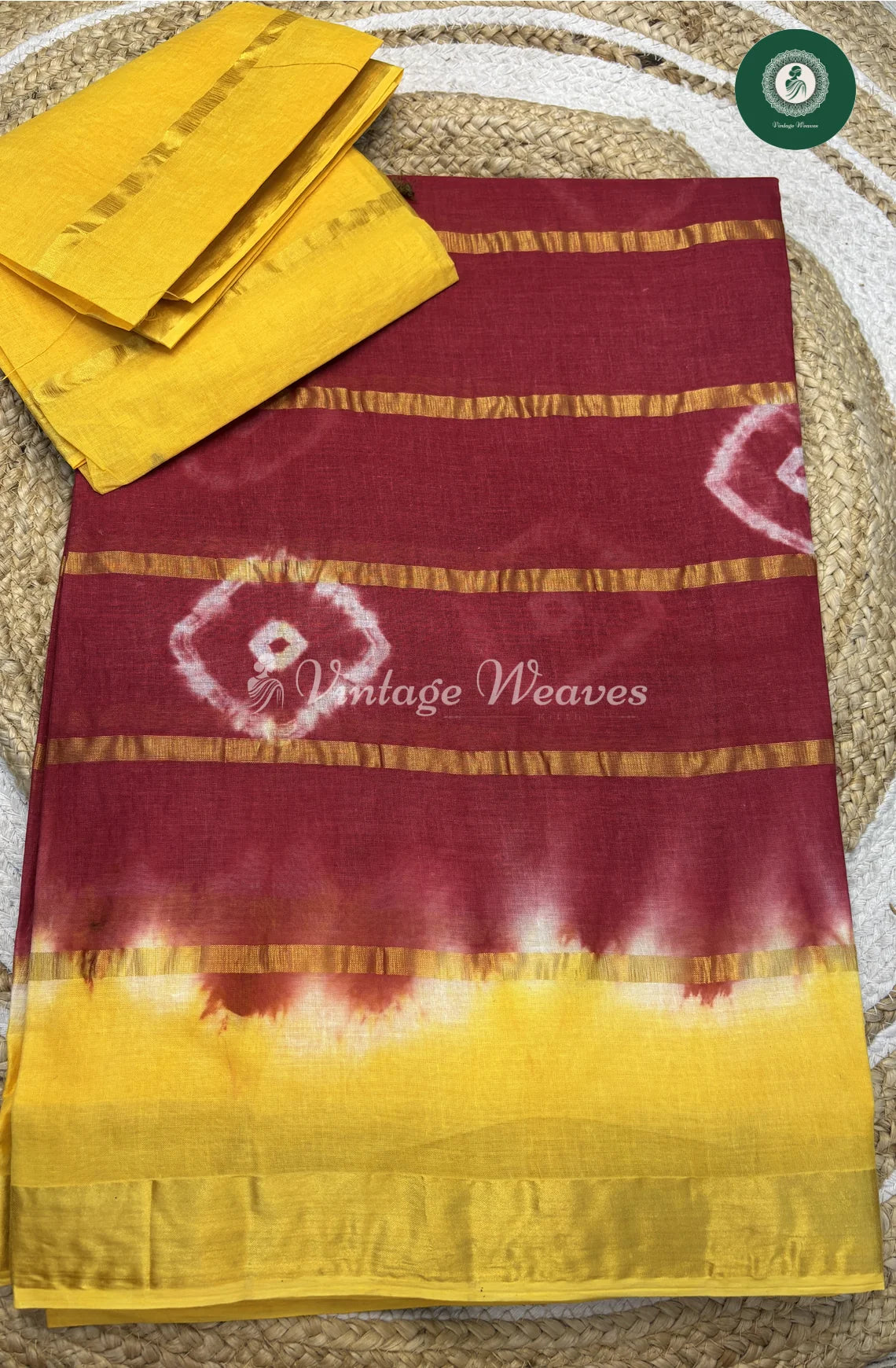 Daily Wear Cotton Saree-Red