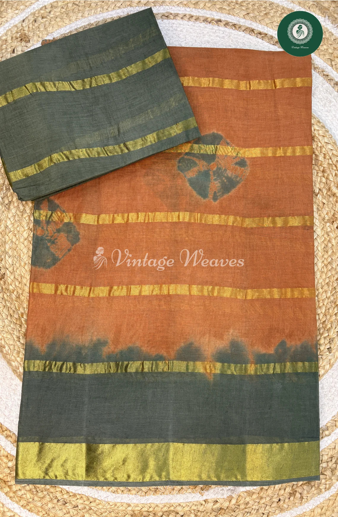 Daily Wear Cotton Saree-SandelwithGrey