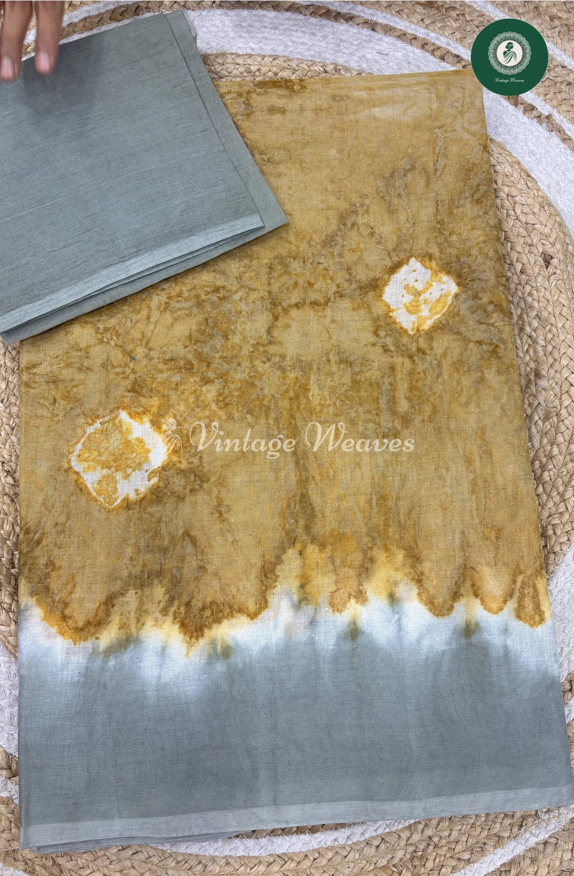 Daily Wear Cotton Saree-SkinWithGrey