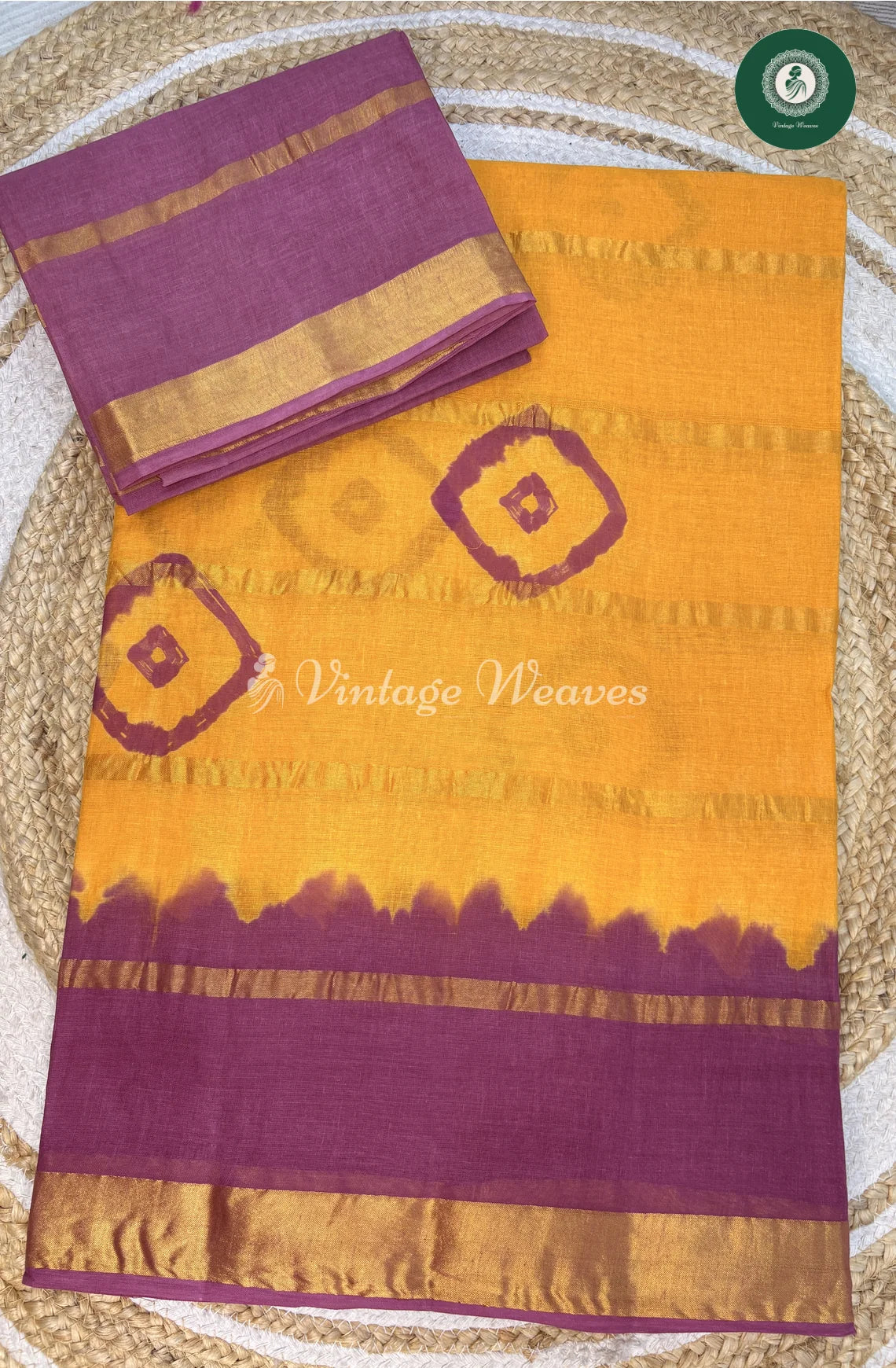 Daily Wear Cotton Saree-YellowwithPink