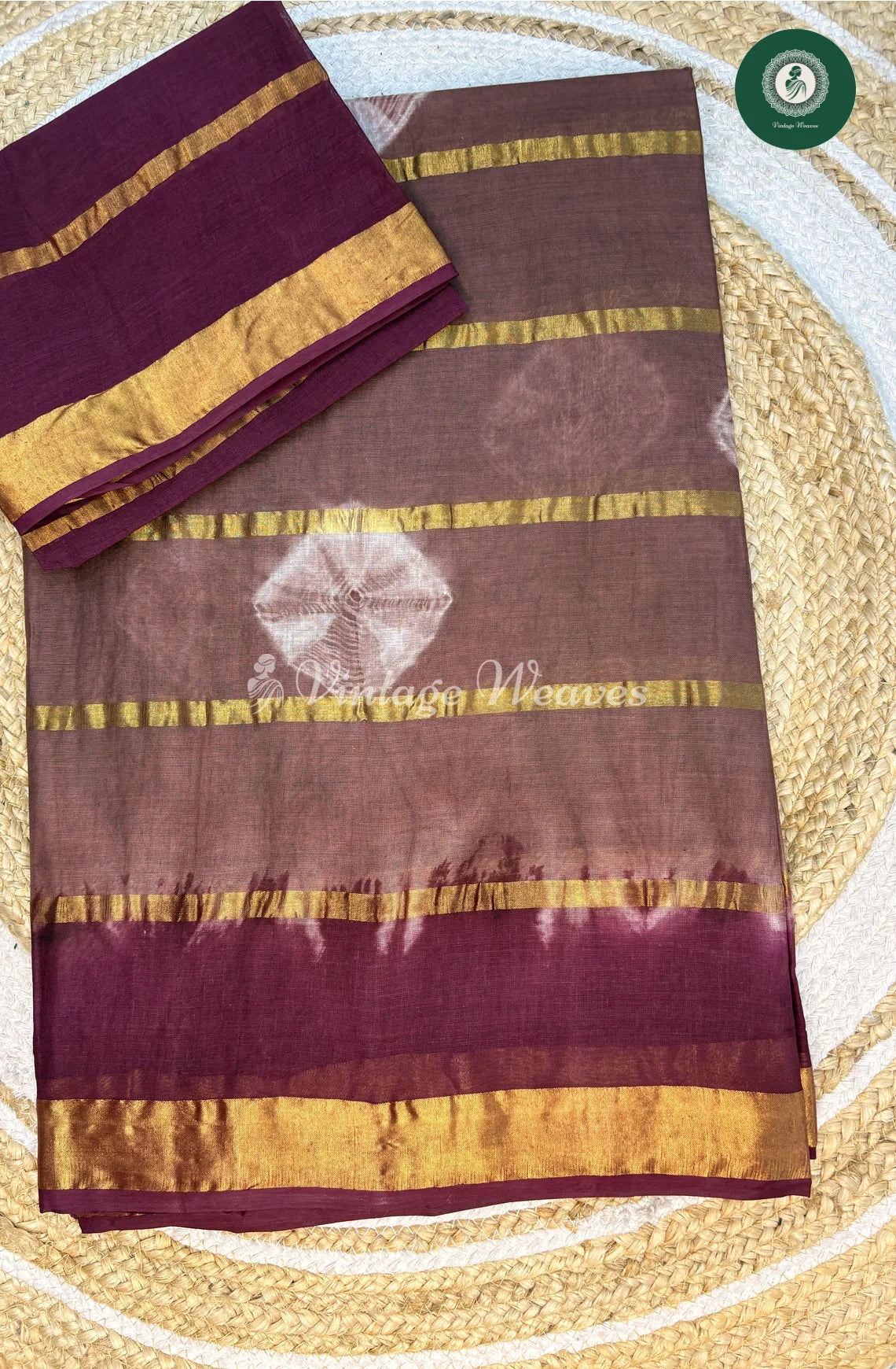 Daily Wear Cotton Saree-lightbrown