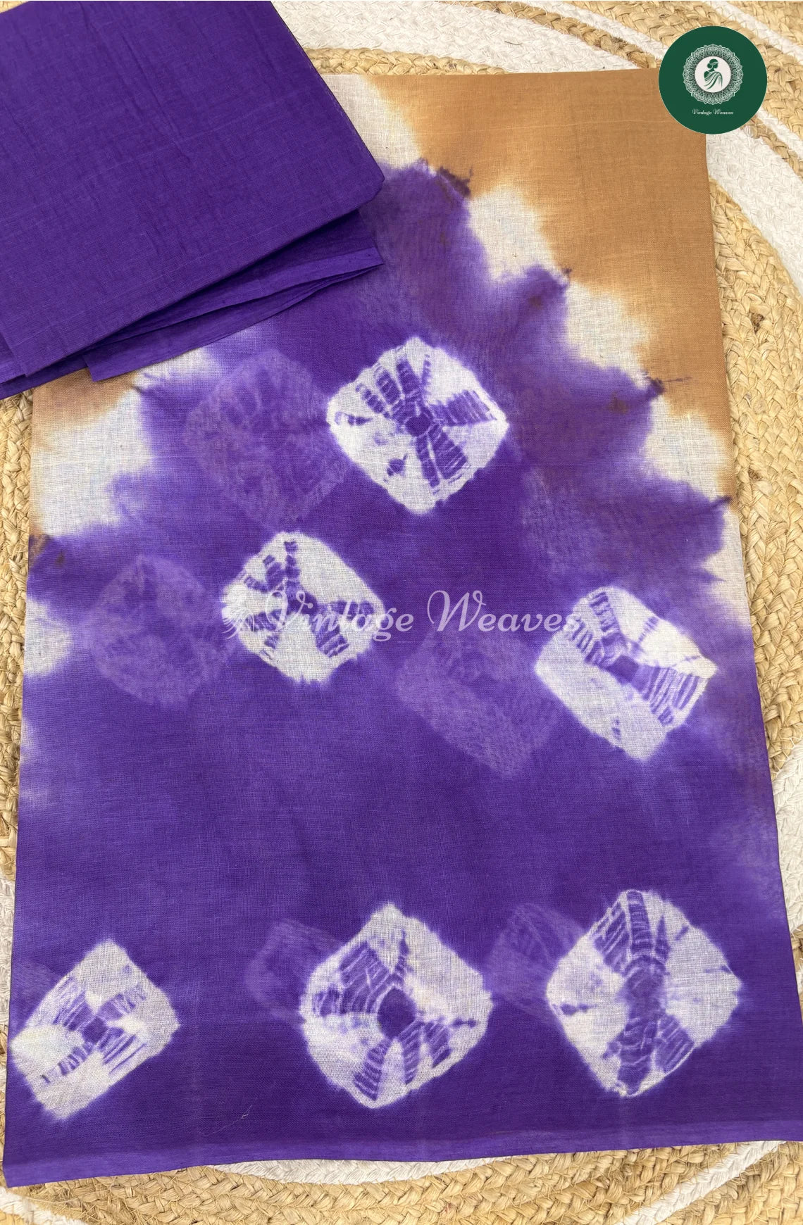 Daily Wear Cotton Saree Triangle-SkinWithLavender