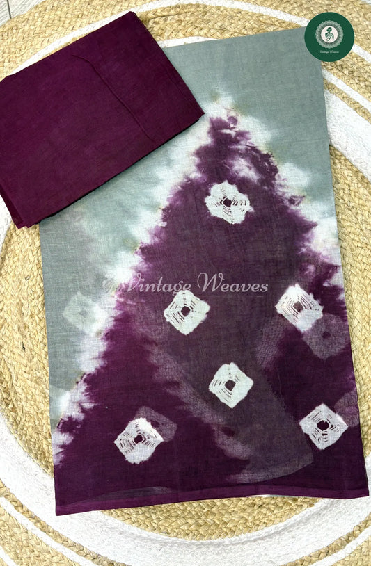 Daily Wear Cotton Triangle-Grey With Purple